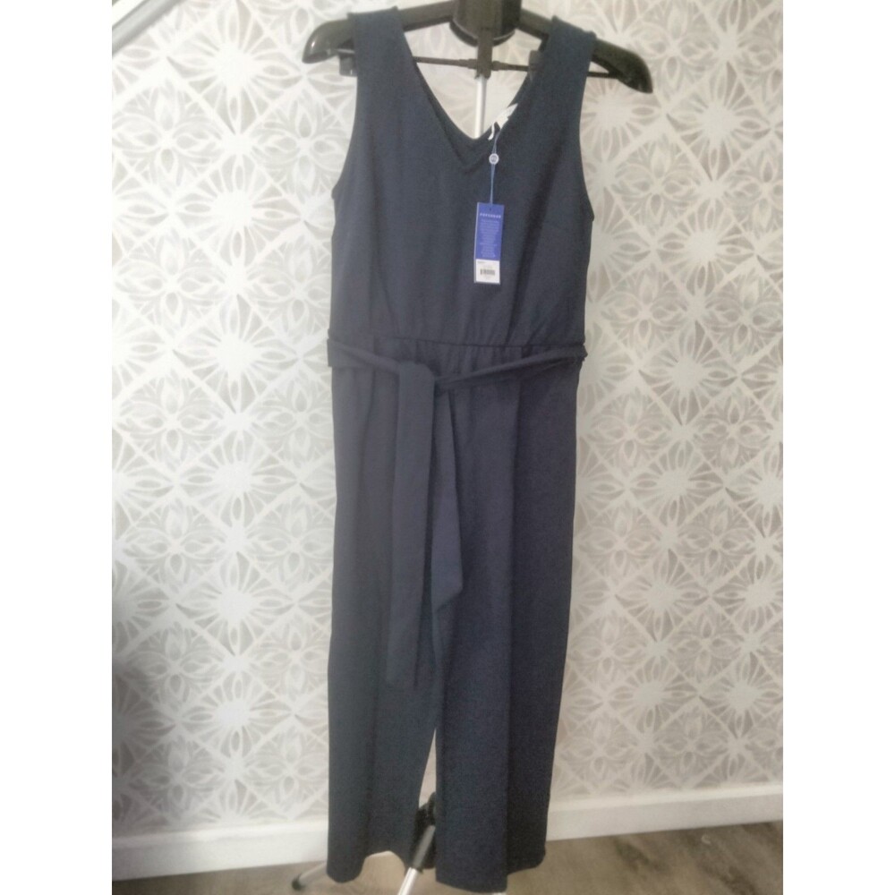 New Womens Jumpsuit X-Small Navy Straight Leg  Rayon Sleeveless